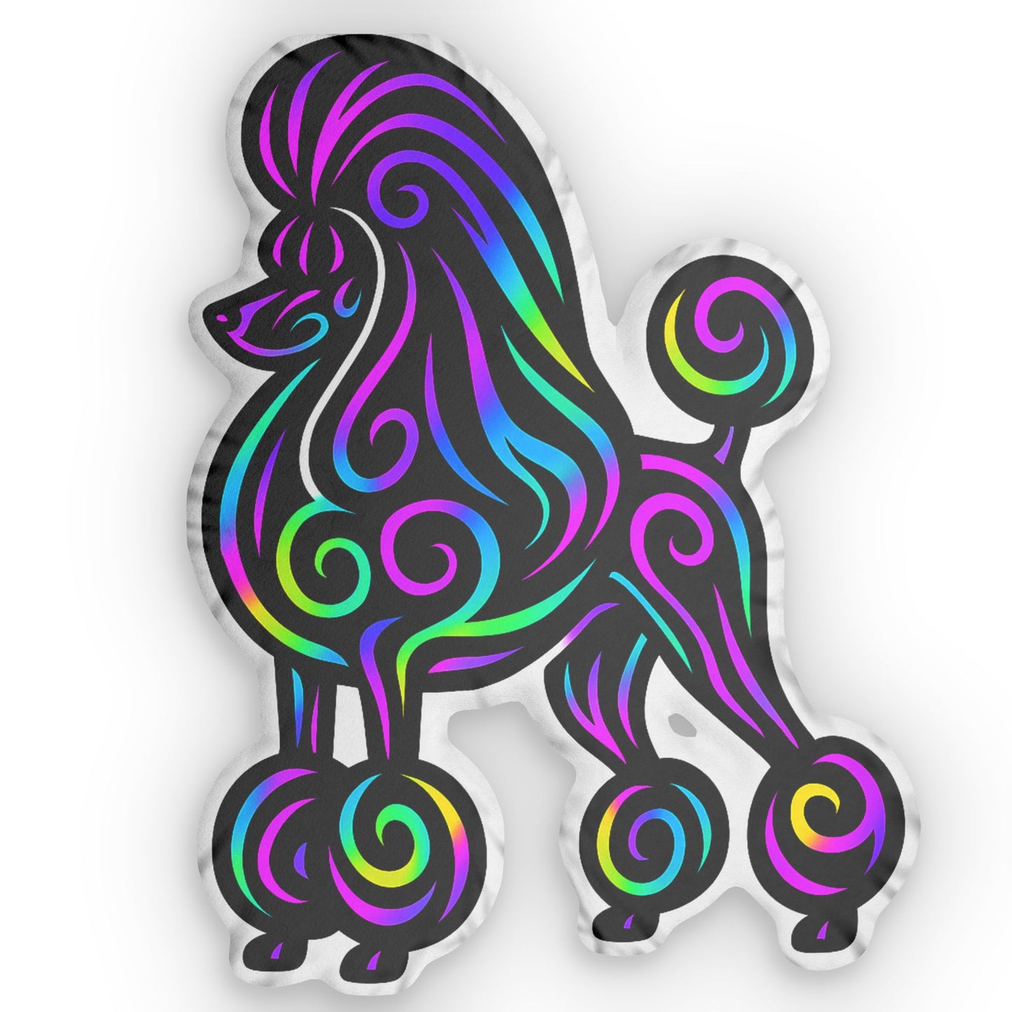 Neon Poodle Pillow
