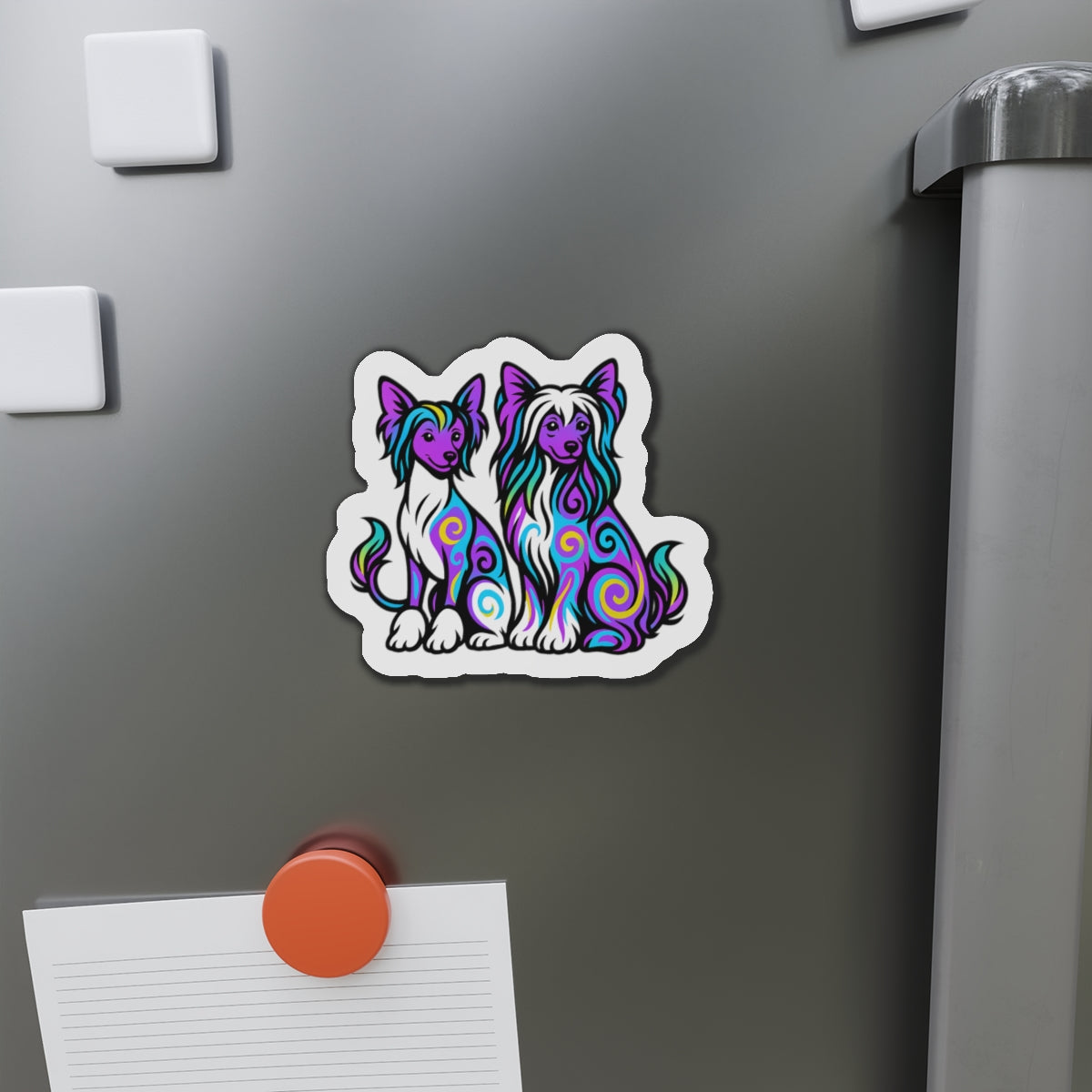 Neon Chinese Crested Magnets