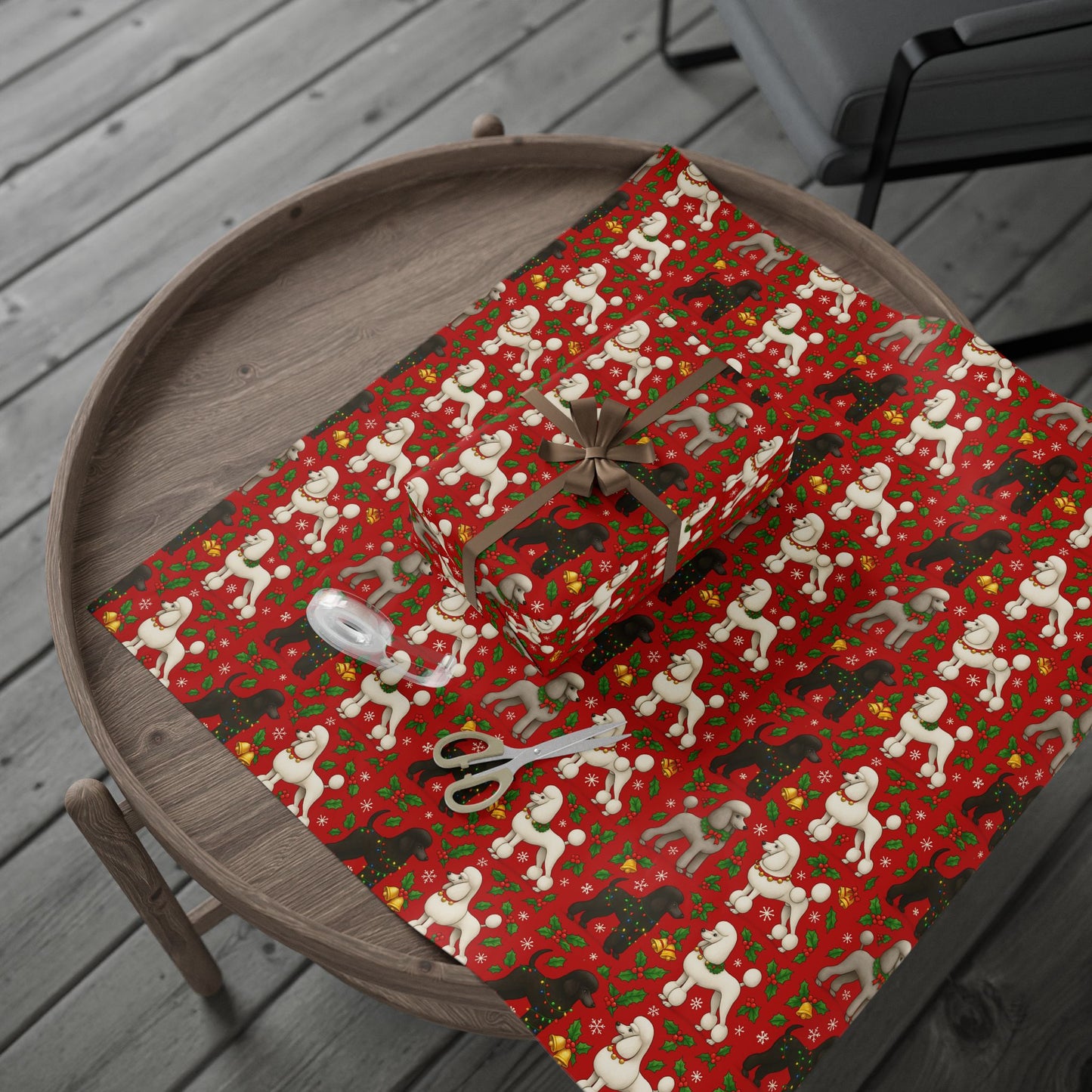 Wrapping Paper - Poodle Christmas