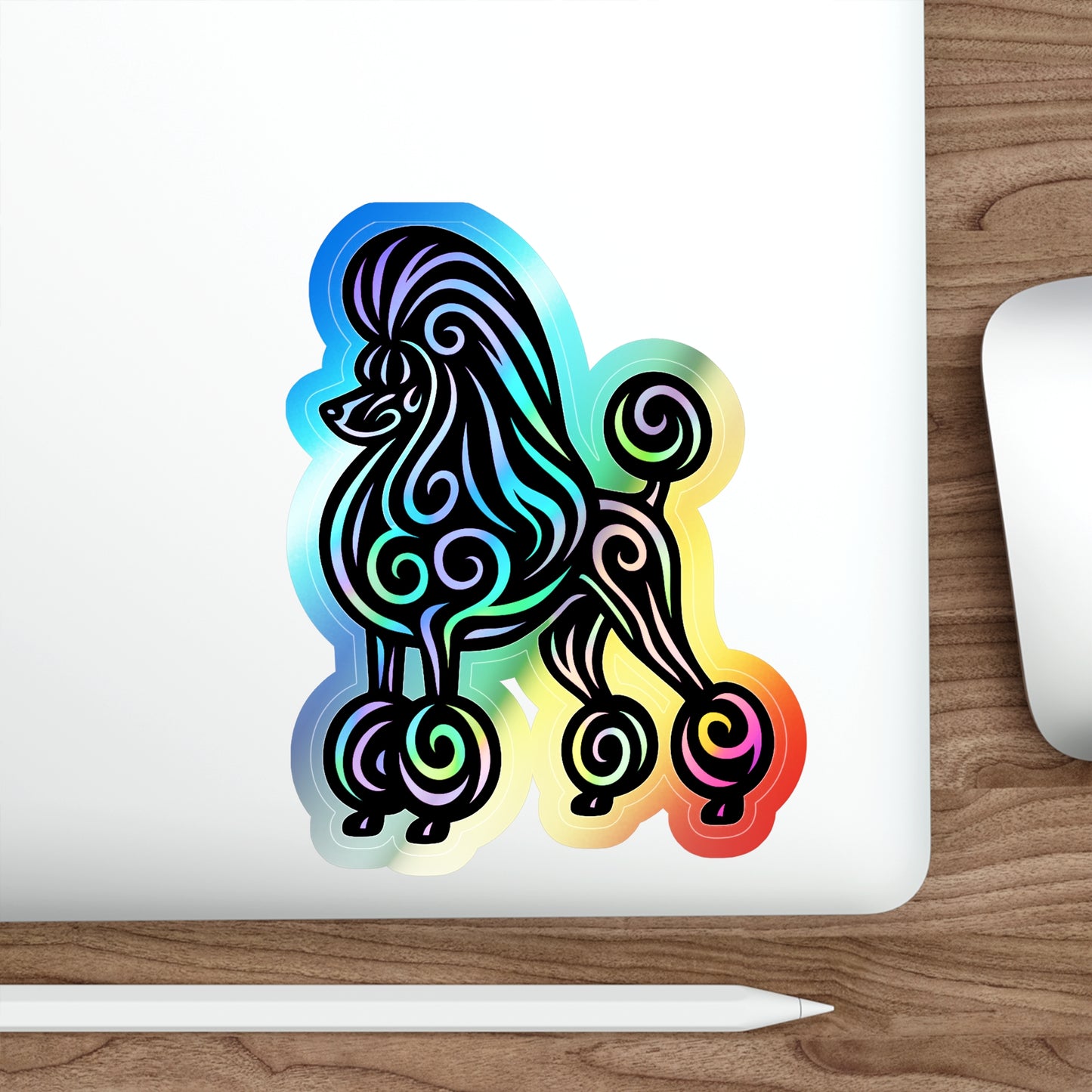 Neon Show Poodle Stickers