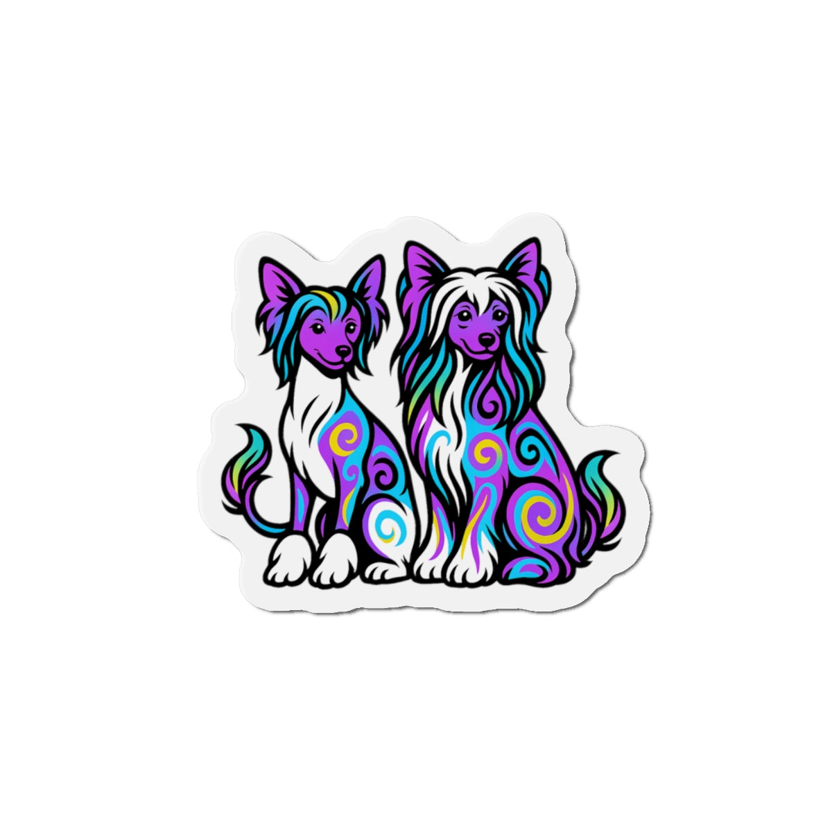 Neon Chinese Crested Magnets