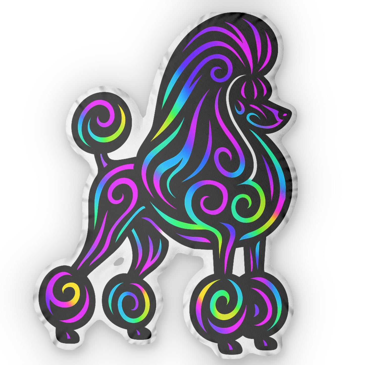 Neon Poodle Pillow