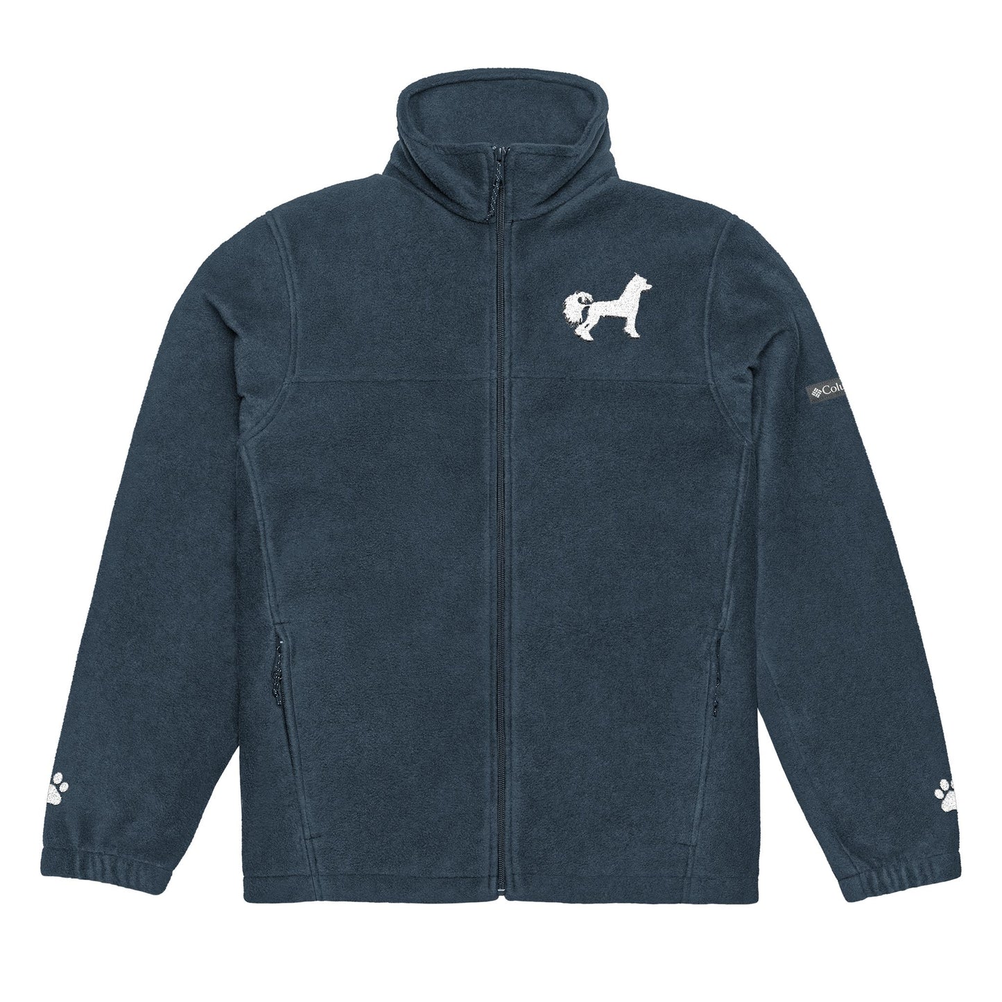 Embroidered Chinese Crested Fleece Jacket