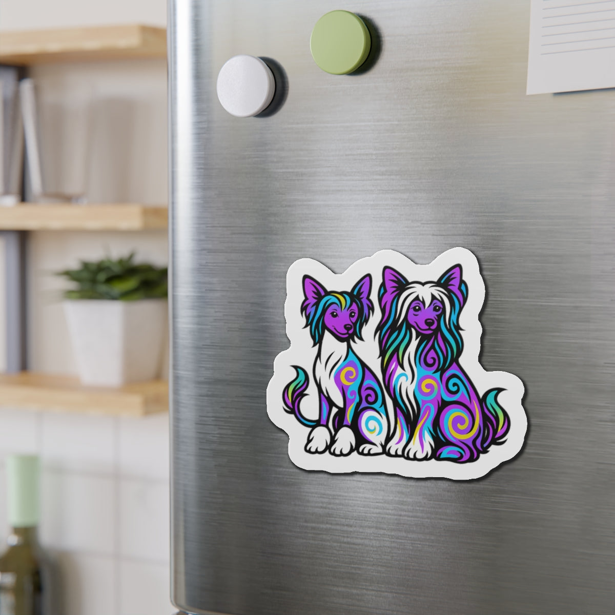 Neon Chinese Crested Magnets