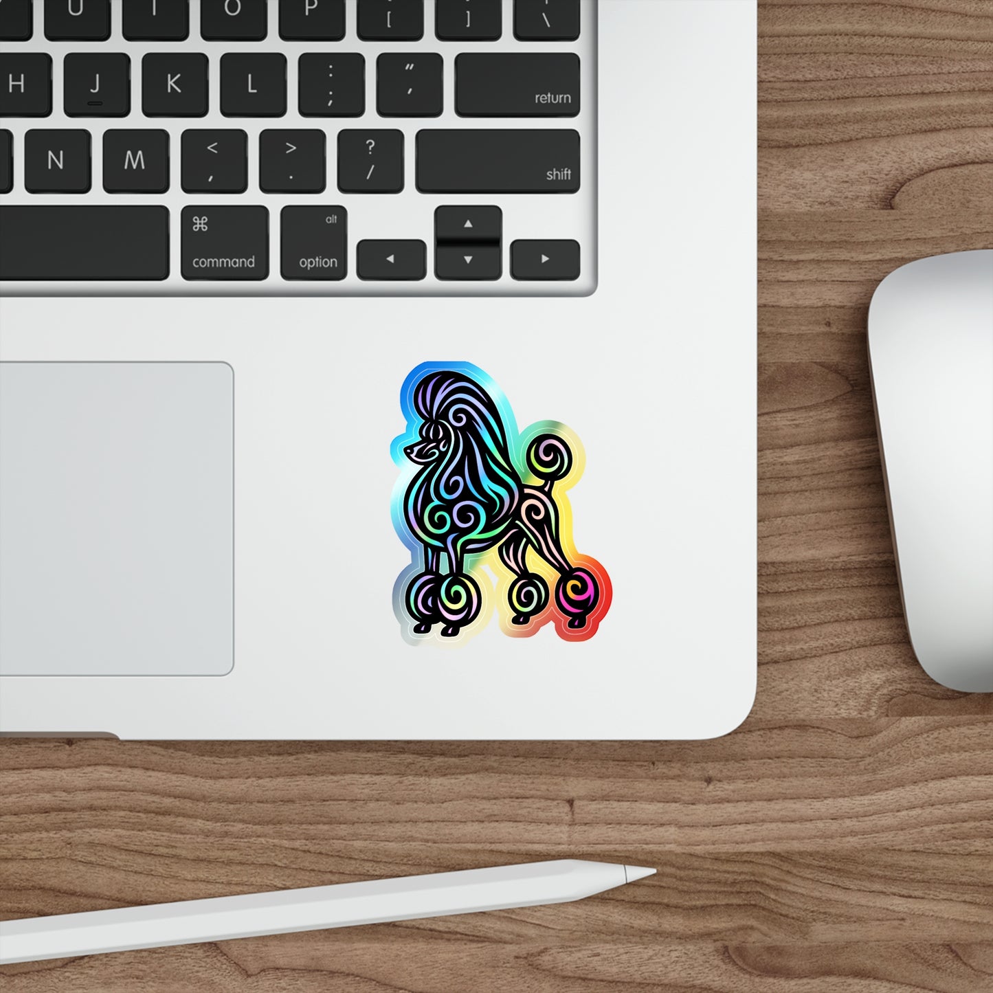 Neon Show Poodle Stickers
