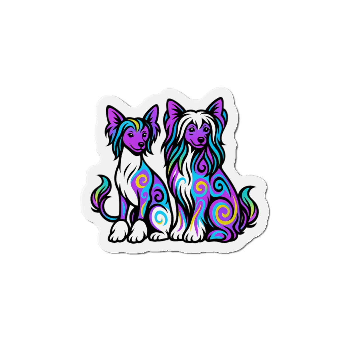 Neon Chinese Crested Magnets