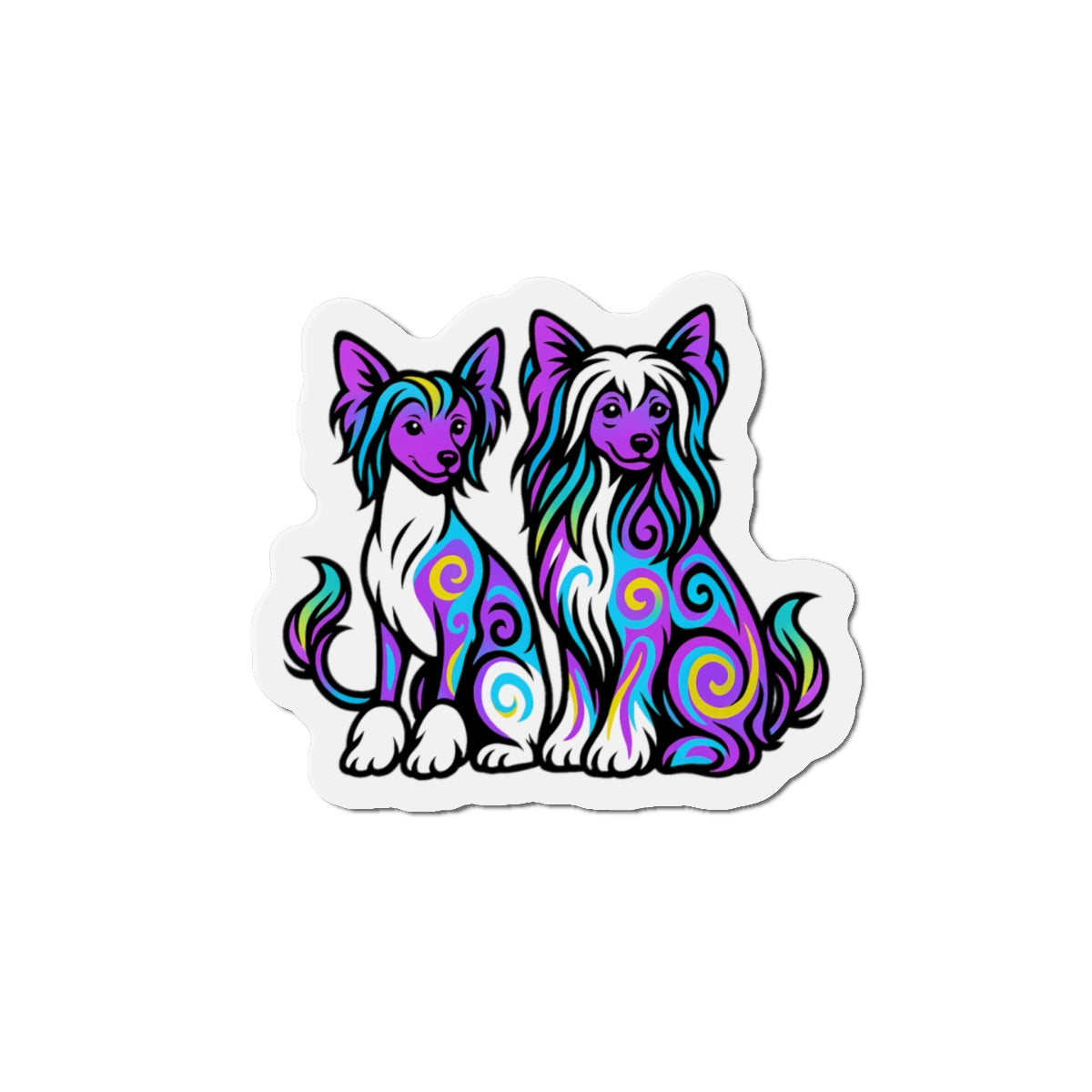 Neon Chinese Crested Magnets