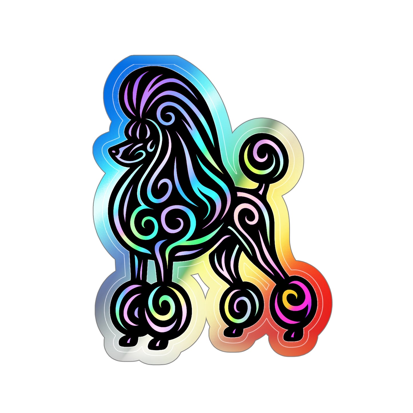 Neon Show Poodle Stickers