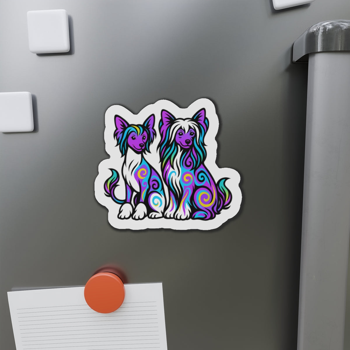 Neon Chinese Crested Magnets