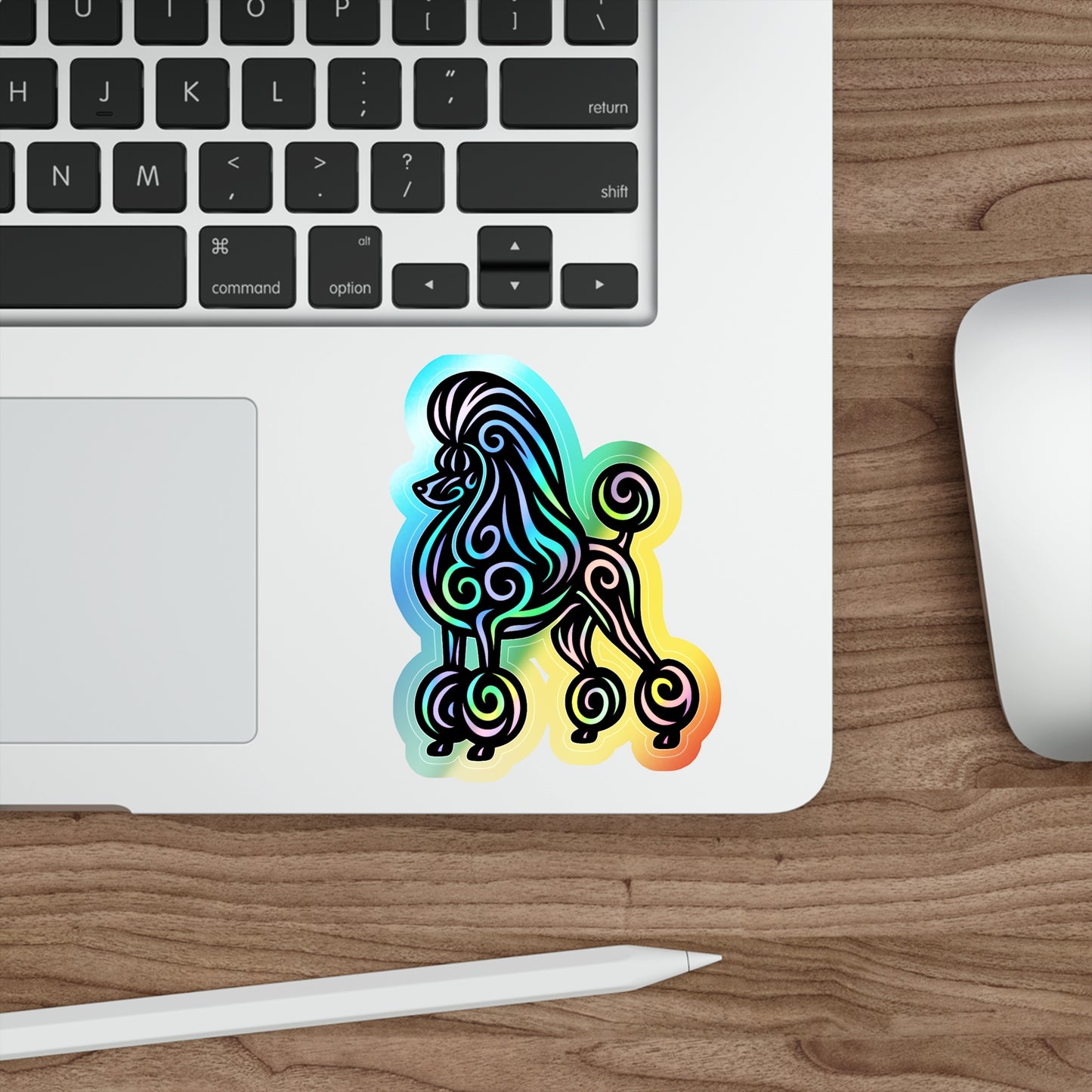 Neon Show Poodle Stickers