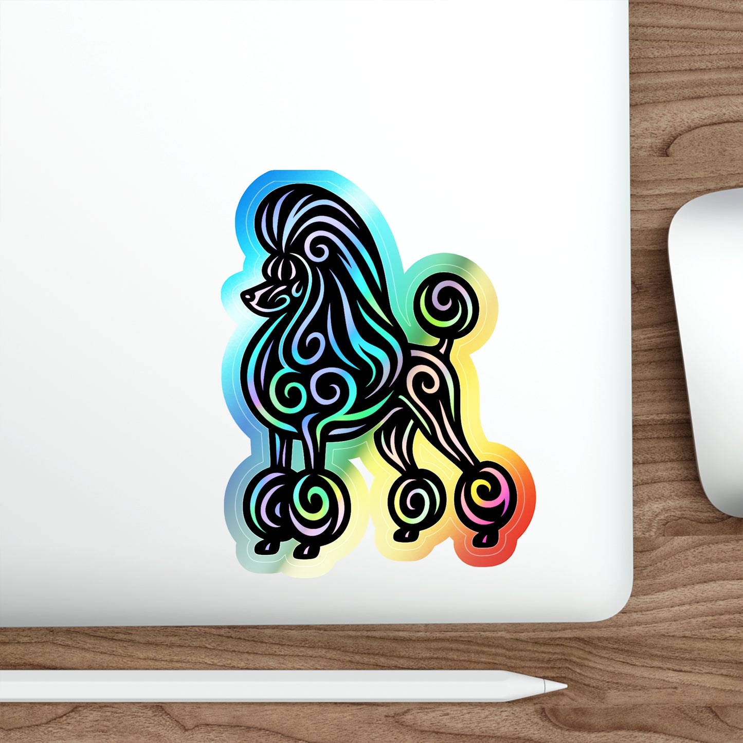 Neon Show Poodle Stickers