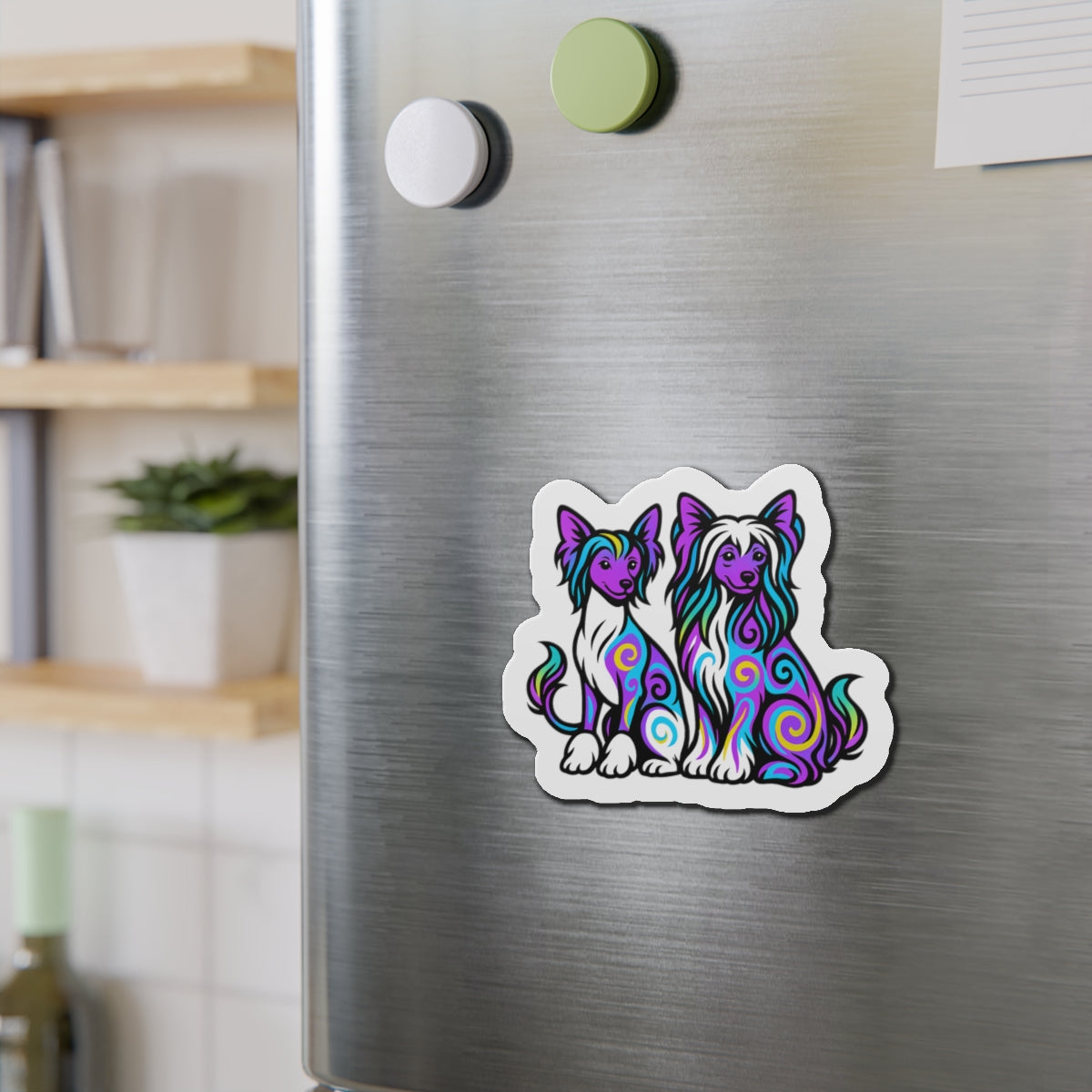 Neon Chinese Crested Magnets