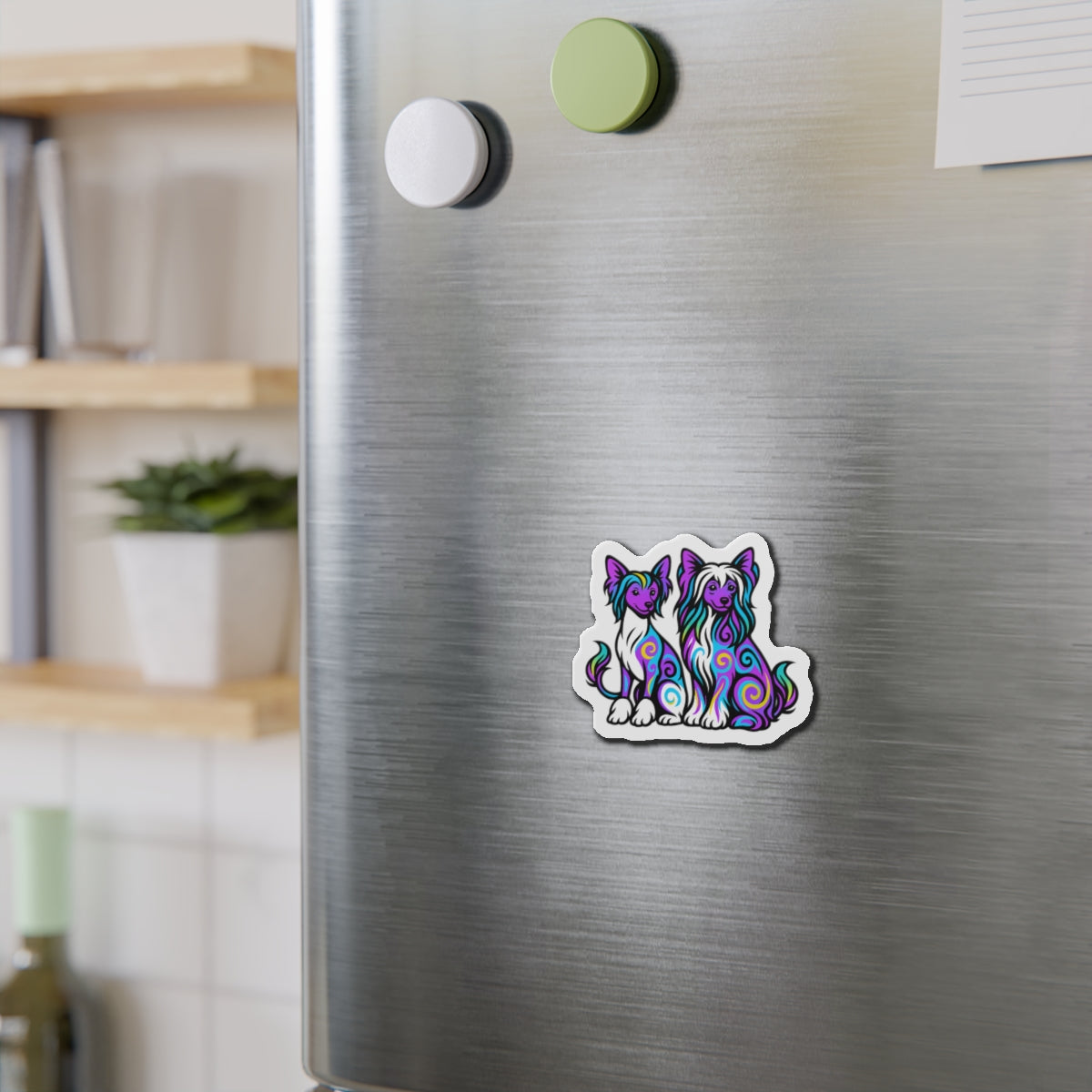 Neon Chinese Crested Magnets