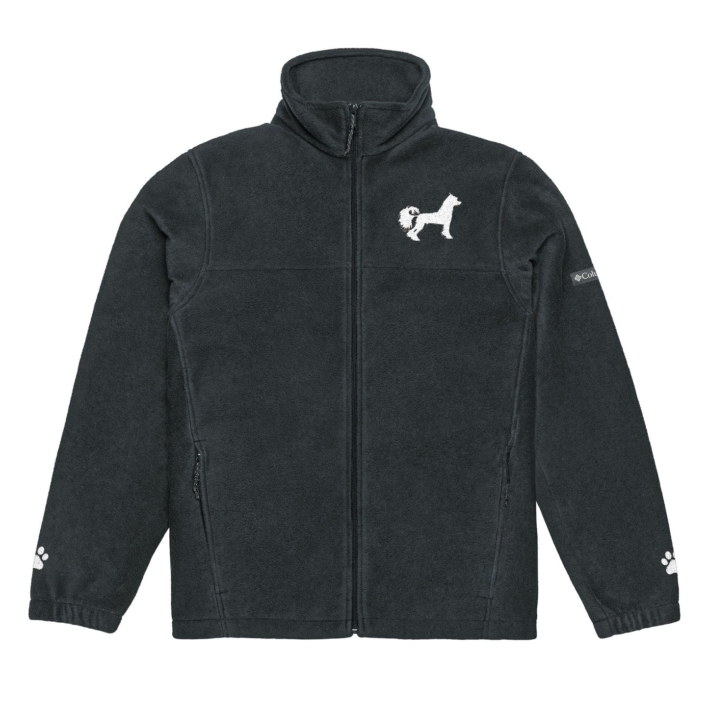Embroidered Chinese Crested Fleece Jacket