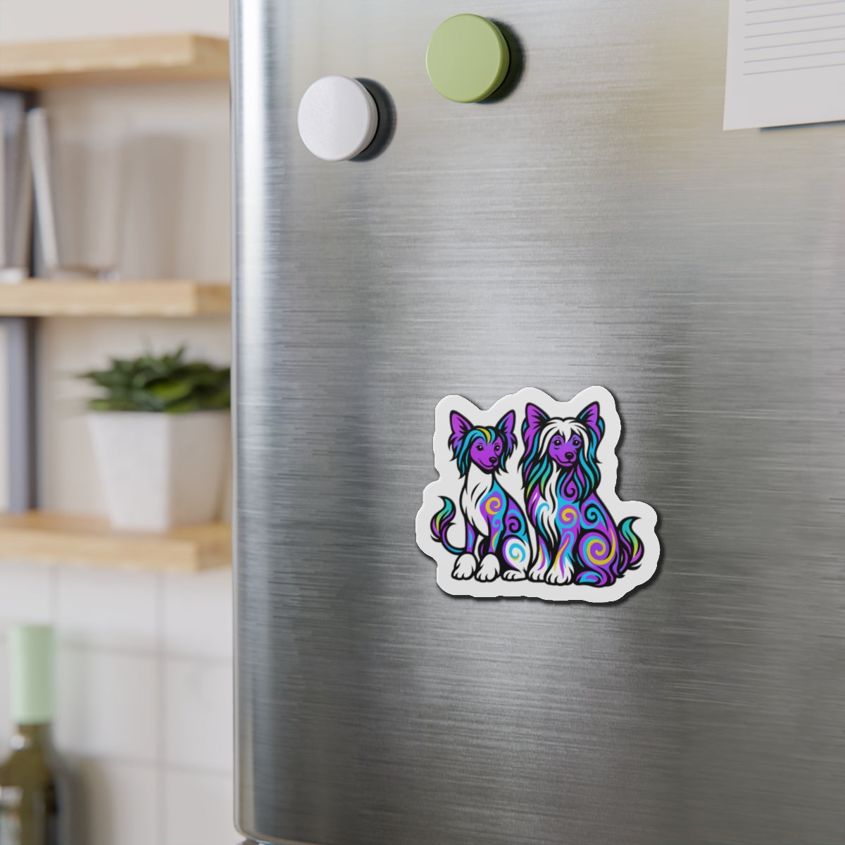Neon Chinese Crested Magnets
