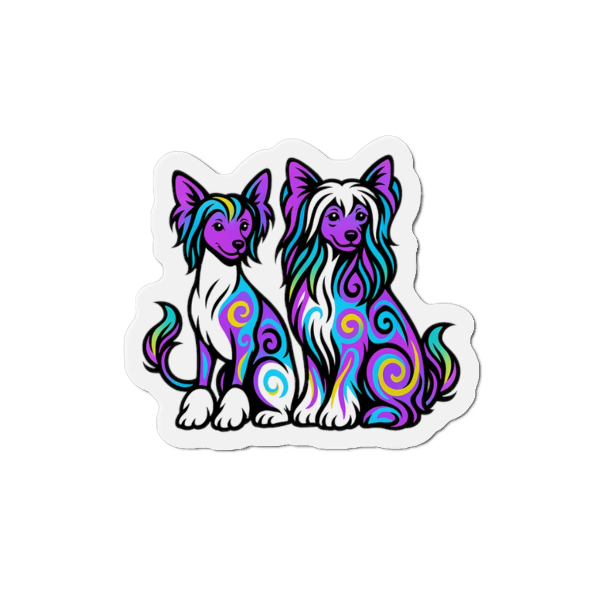 Neon Chinese Crested Magnets