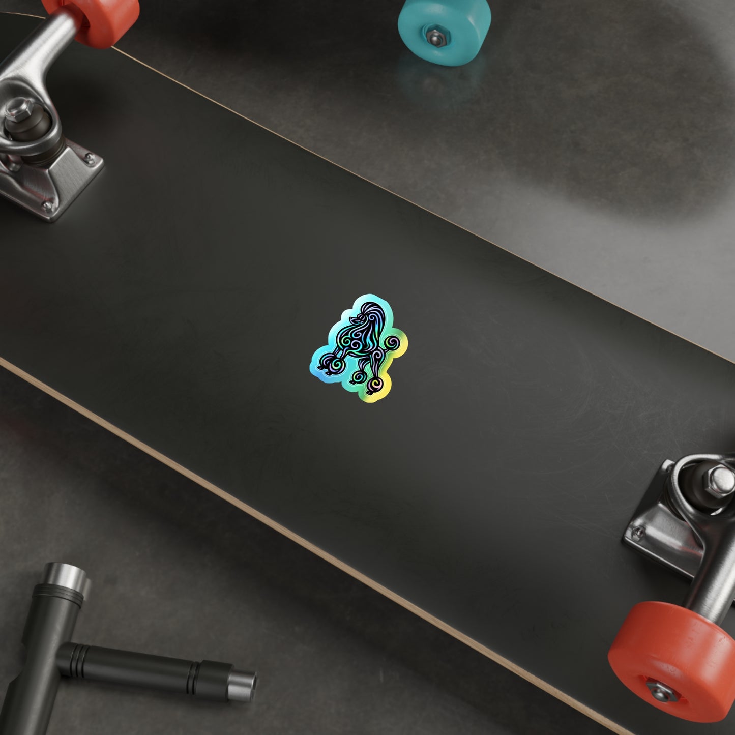 Neon Show Poodle Stickers
