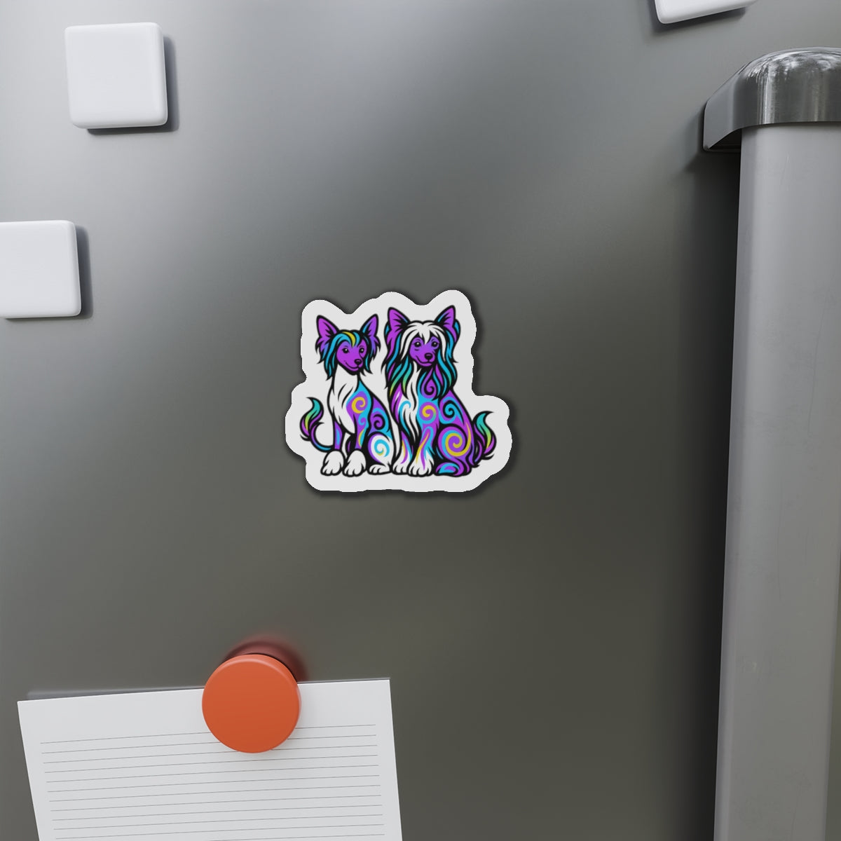 Neon Chinese Crested Magnets