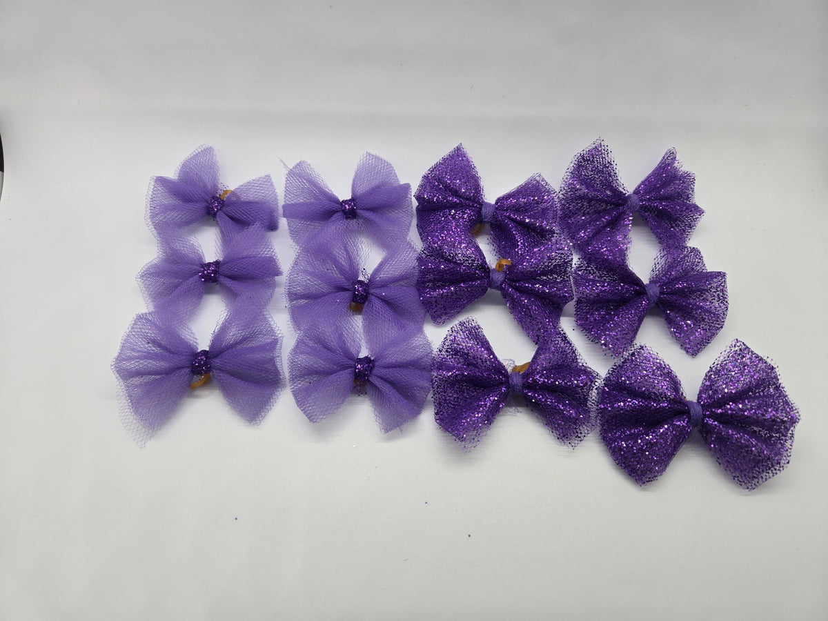 Shades of Purple Assorted Dog Bows