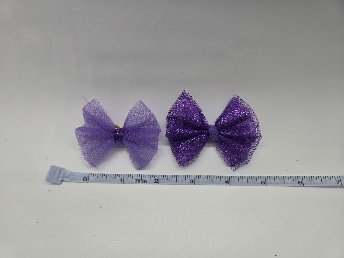 Shades of Purple Assorted Dog Bows