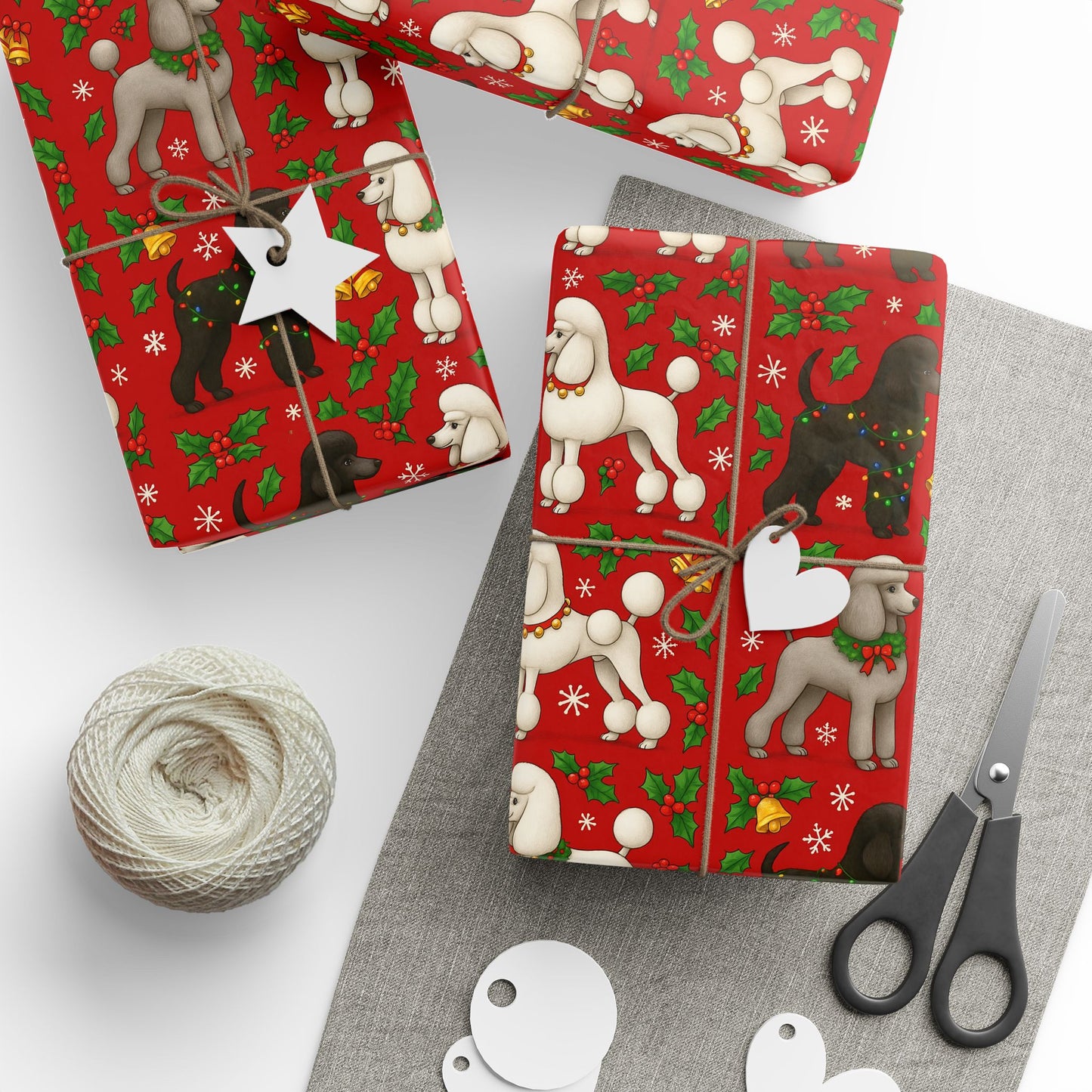 Wrapping Paper - Poodle Christmas