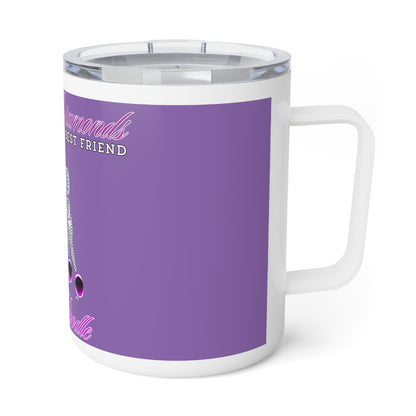 Poodle Lovers Insulated Coffee Mug - 10oz "Whoever Said Diamonds are a Girl's Best Friend"