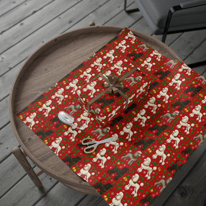 Wrapping Paper - Poodle Christmas