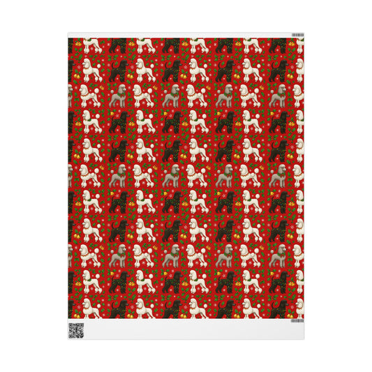 Wrapping Paper - Poodle Christmas