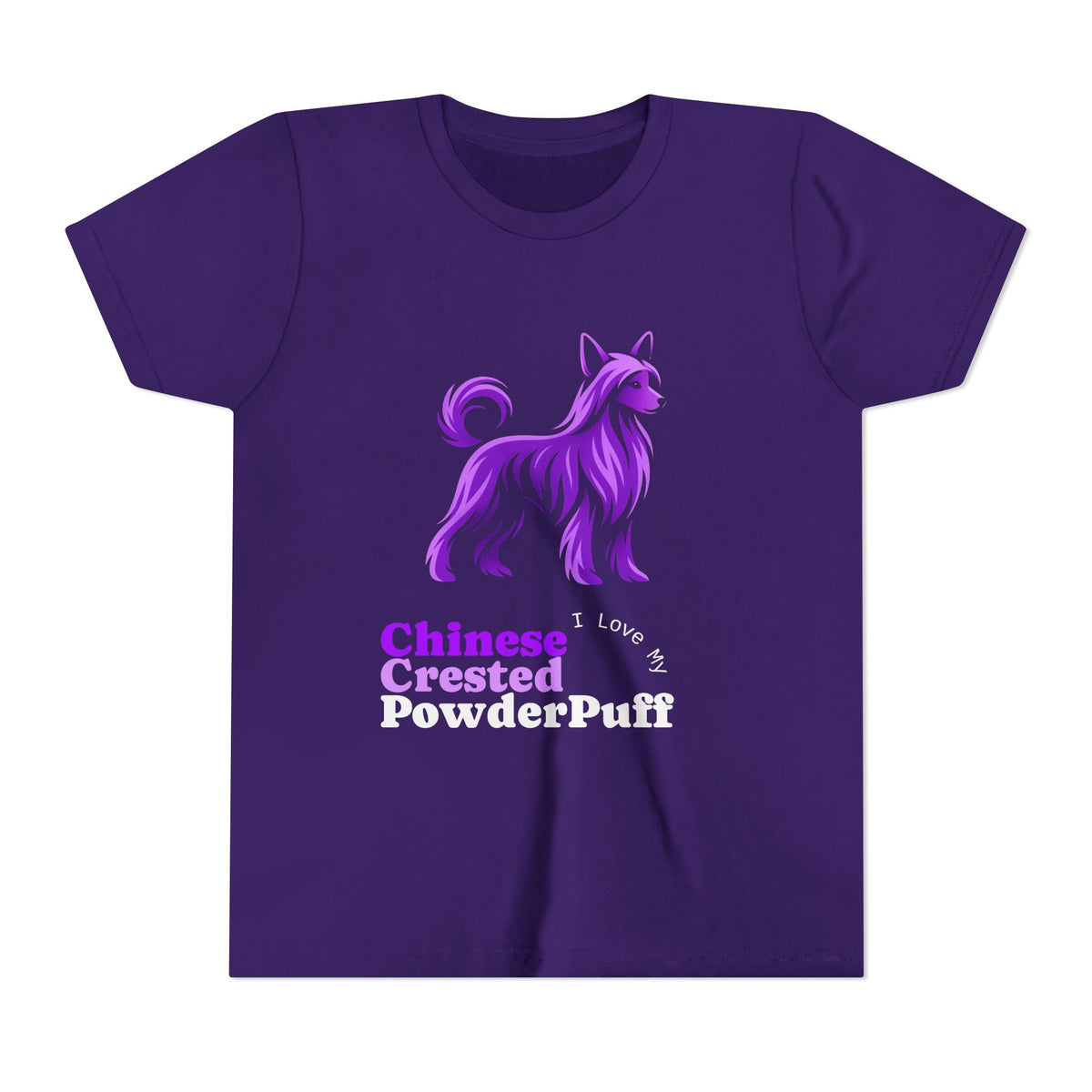 Chinese Crested Powderpuff Youth Tee for Kids and Junior Handlers