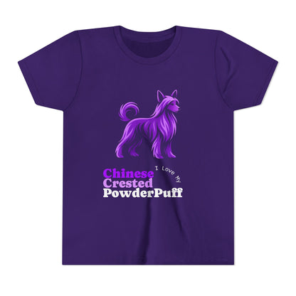 Chinese Crested Powderpuff Youth Tee for Kids and Junior Handlers