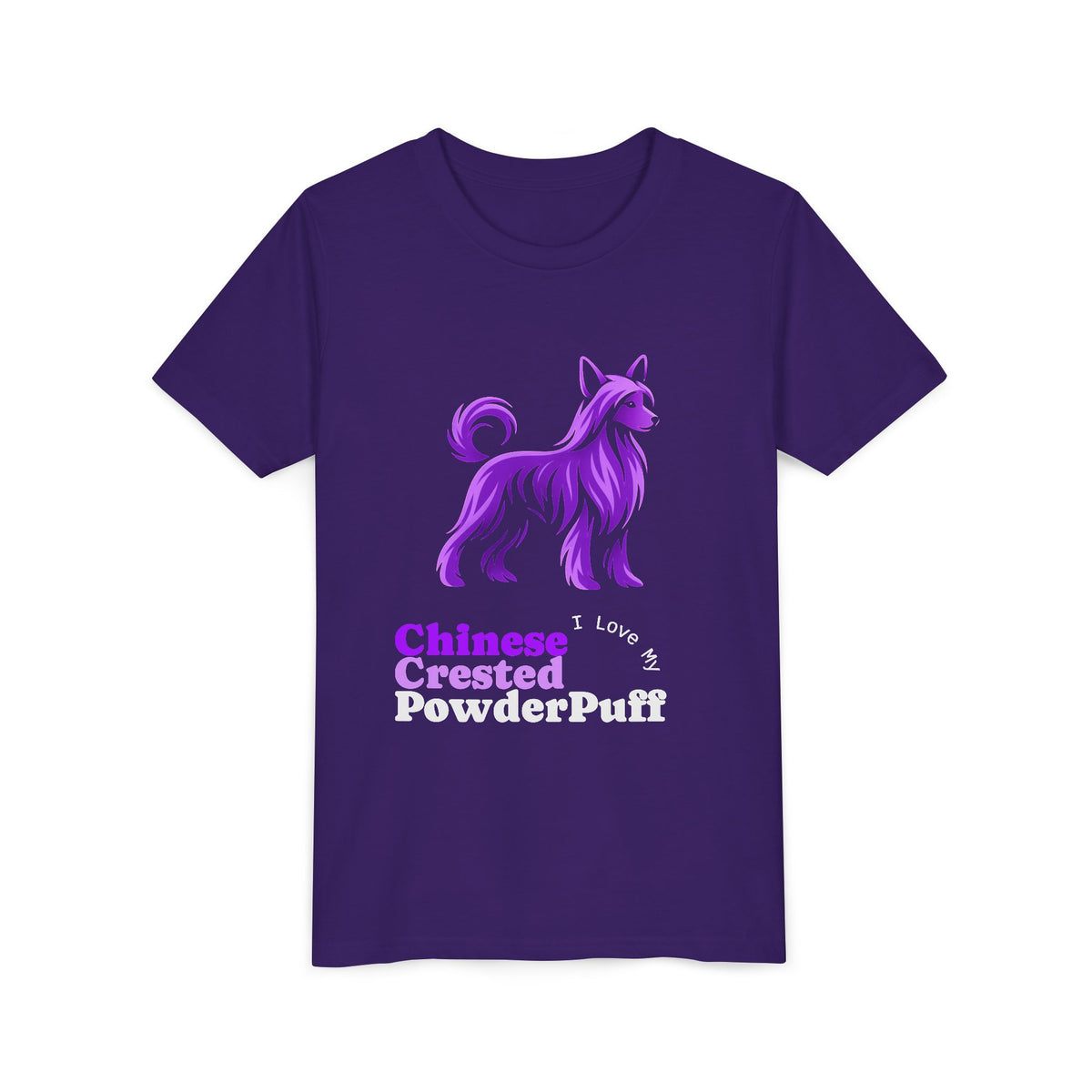 Chinese Crested Powderpuff Youth Tee for Kids and Junior Handlers