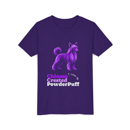 Chinese Crested Powderpuff Youth Tee for Kids and Junior Handlers