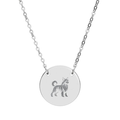 Engraved Circle Necklace — Chinese Crested