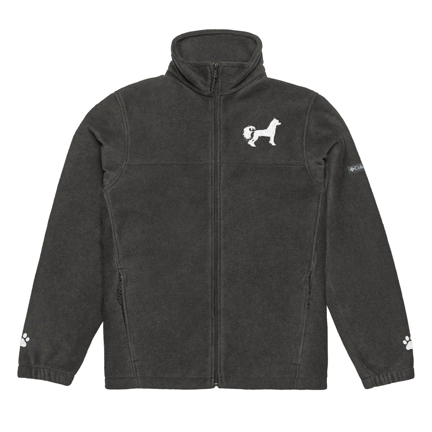 Embroidered Chinese Crested Fleece Jacket