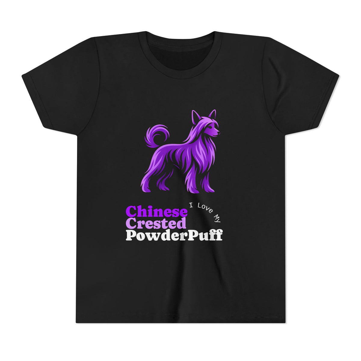 Chinese Crested Powderpuff Youth Tee for Kids and Junior Handlers