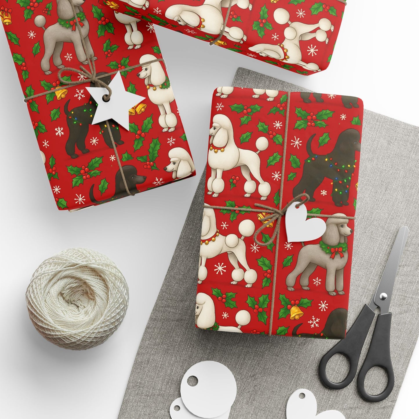 Wrapping Paper - Poodle Christmas