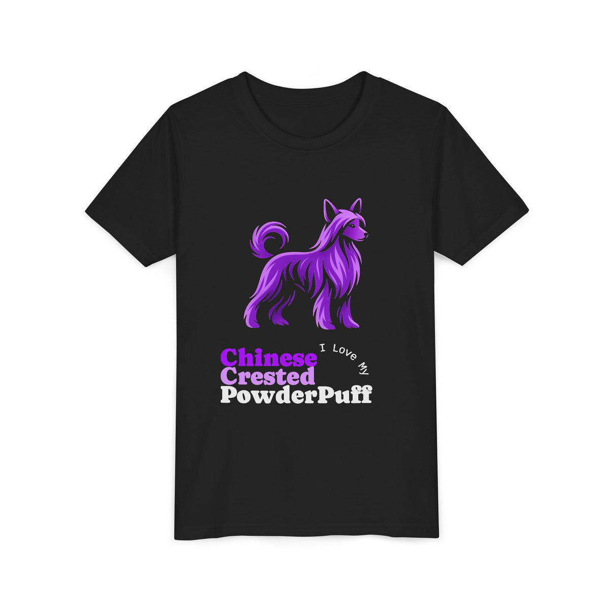 Chinese Crested Powderpuff Youth Tee for Kids and Junior Handlers