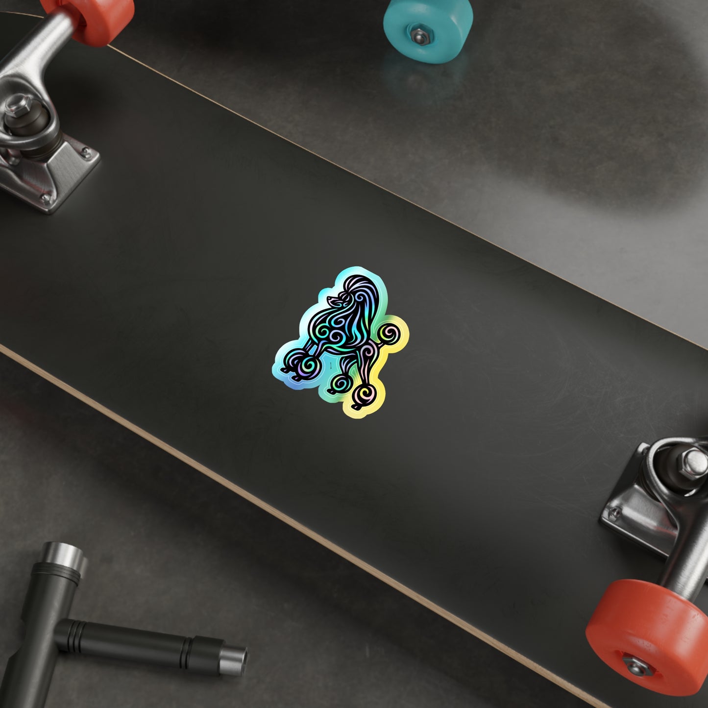 Neon Show Poodle Stickers