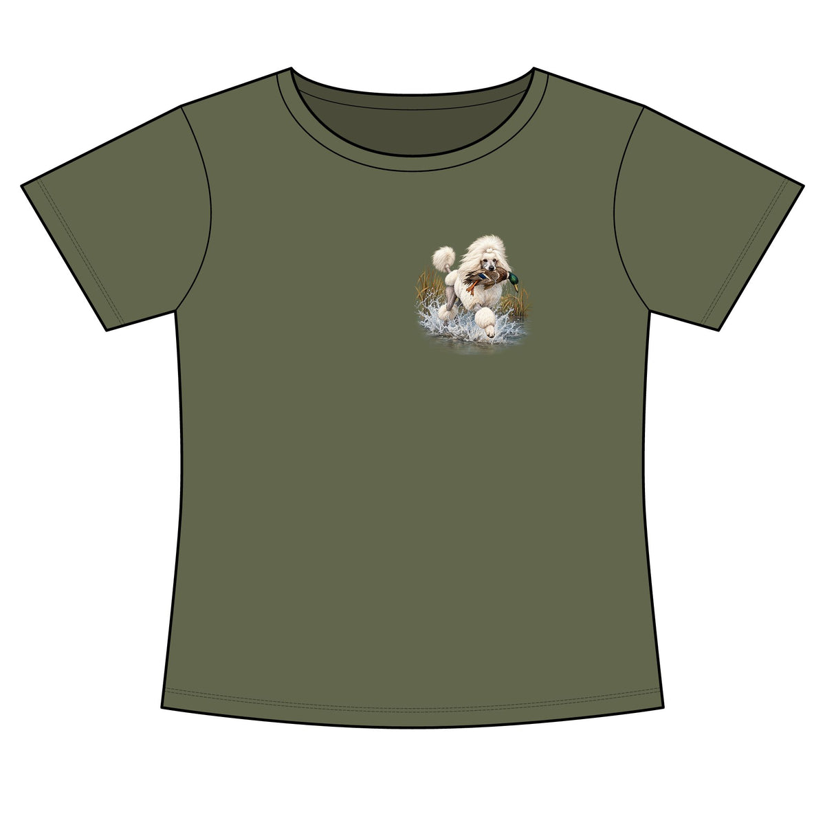 Women's Poodle Retriever - Slim Fit Cotton Polyester T-Shirt