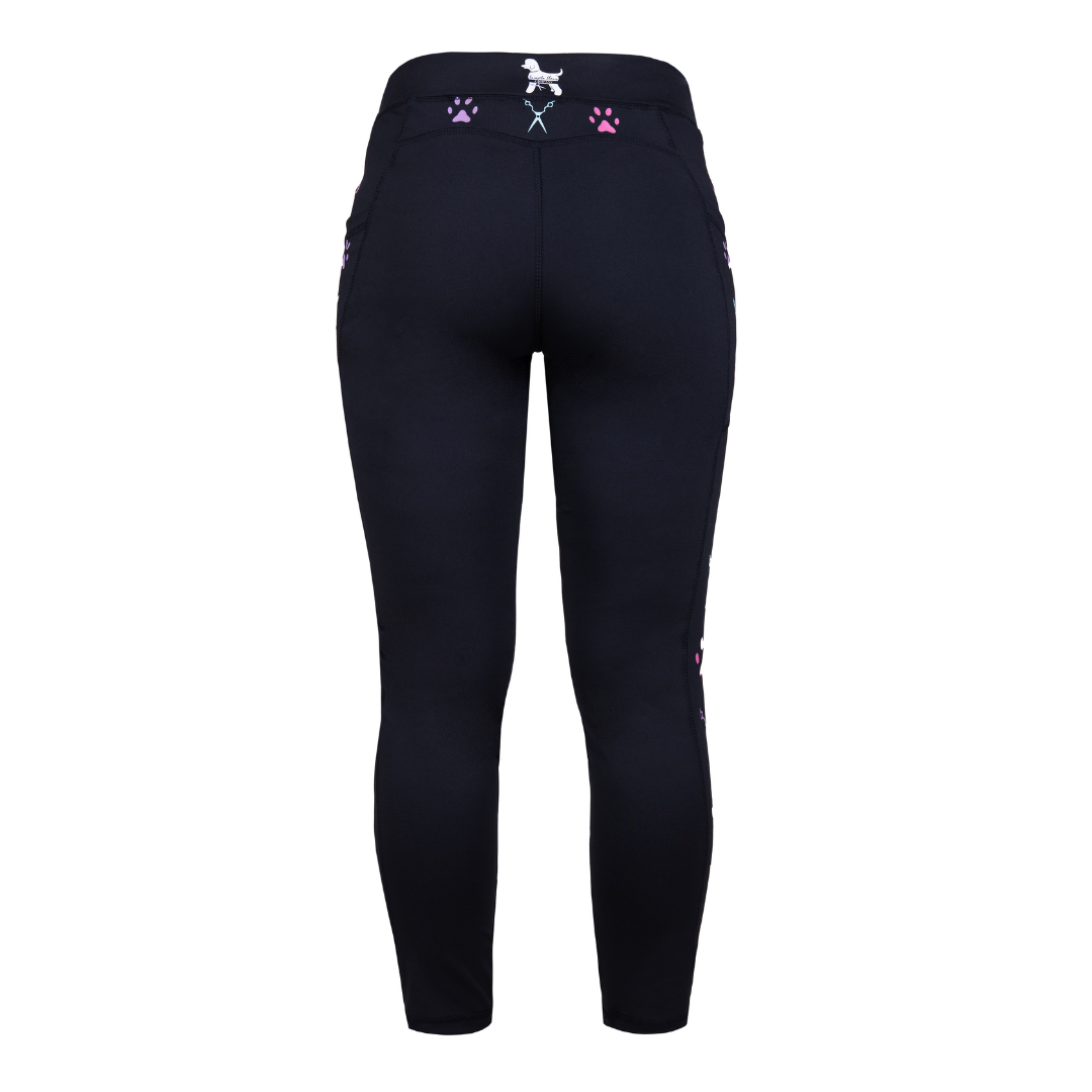 Dog Grooming Leggings - Scissor & Paw Print