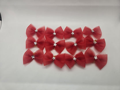 Red Dog Bows with Star Gems