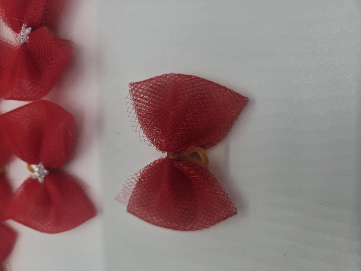 Red Dog Bows with Star Gems