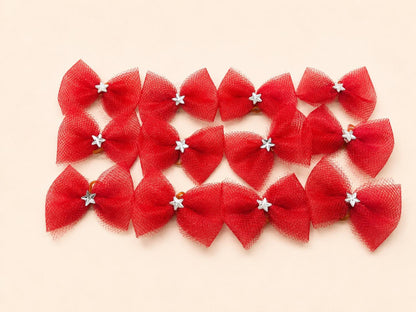 Red Dog Bows with Star Gems