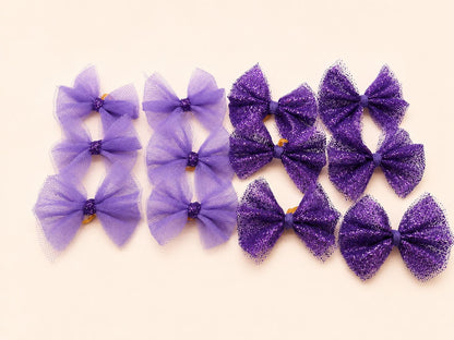 Shades of Purple Assorted Dog Bows